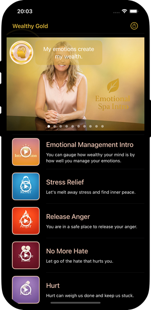 Wealthy Gold app main menu.